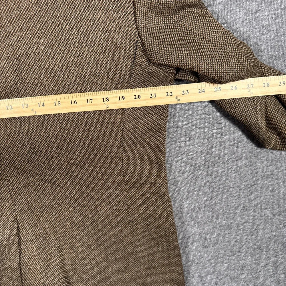 Burberry London Sport Coat Blazer 43R Brown Wool 3 Button Tweed USA Union Made